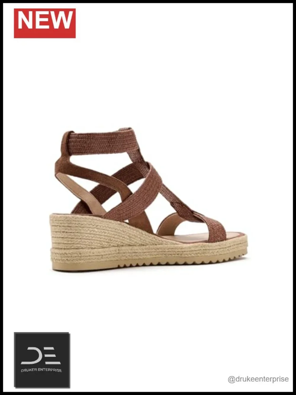 Espadrille Wedge Sandal Jute Platform Canvas X-Strap